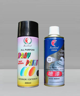 Black Acrylic Spray Paint Quick Drying Water Based For Furniture 450ml