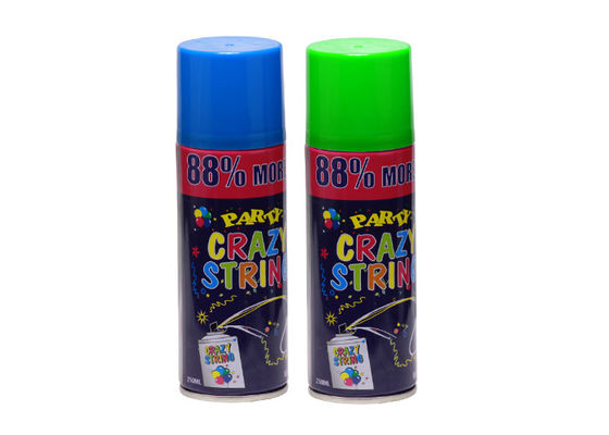 Funny Fluorescent Party String Spray High Extrusion Rate Flammable Low Chemical Odor